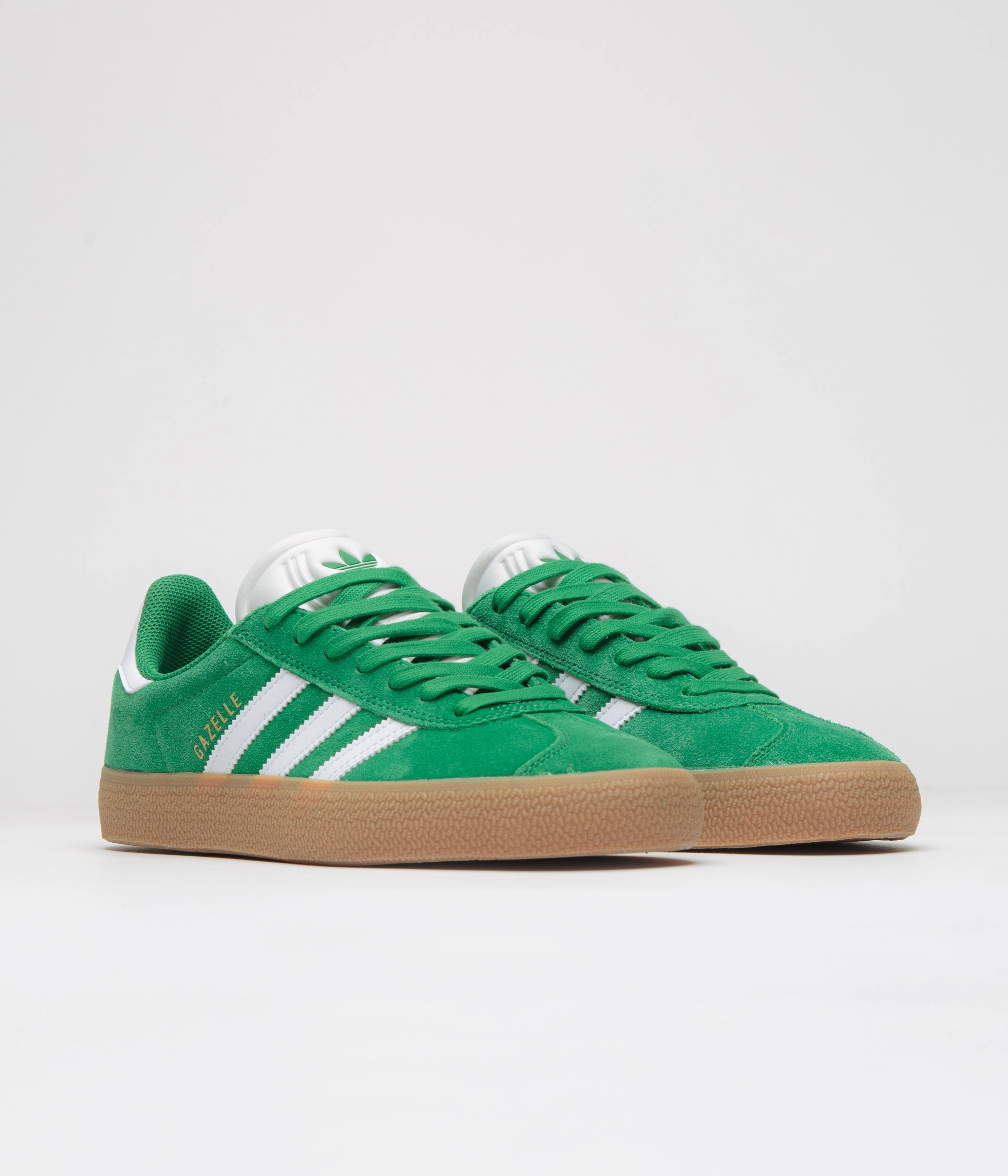 Adidas Gazelle ADV Shoes - Green / Cloud White / Gold Metallic Adidas Turf Shoes