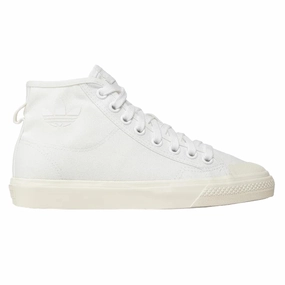  Adidas Originals scarpa sneakers alta in tela da uomo Nizza Hi H01110 bianco