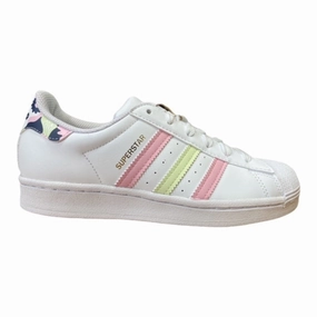 Adidas Originals scarpa sneakers da ragazza Superstar GY3330 bianco limone rosa Most Expensive Sneakers In The World