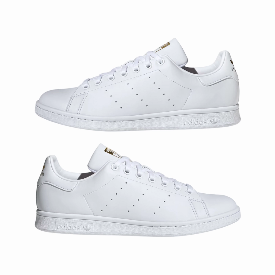 Adidas Originals scarpa sneakers da uomo Stan Smith GY5695 bianco All Leather Sneakers