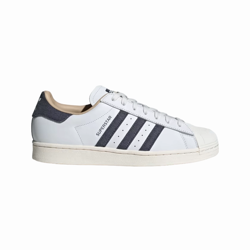 Adidas Originals scarpa sneakers da uomo Superstar ID4685 bianco-blu 