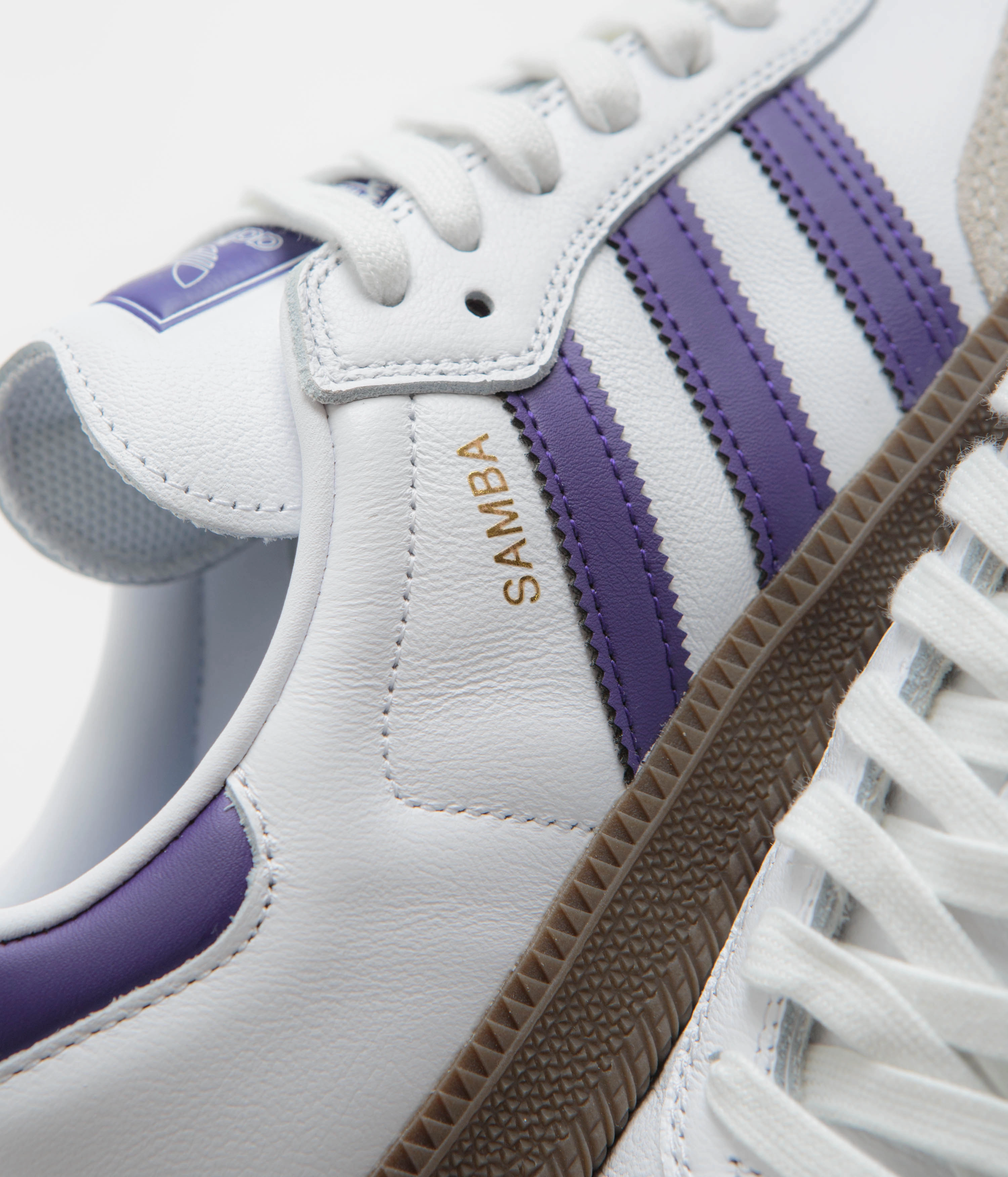 Adidas Shoes For Long Distance Running Adidas Samba ADV Shoes - Cloud White / Collegiate Purple / Gold Metallic