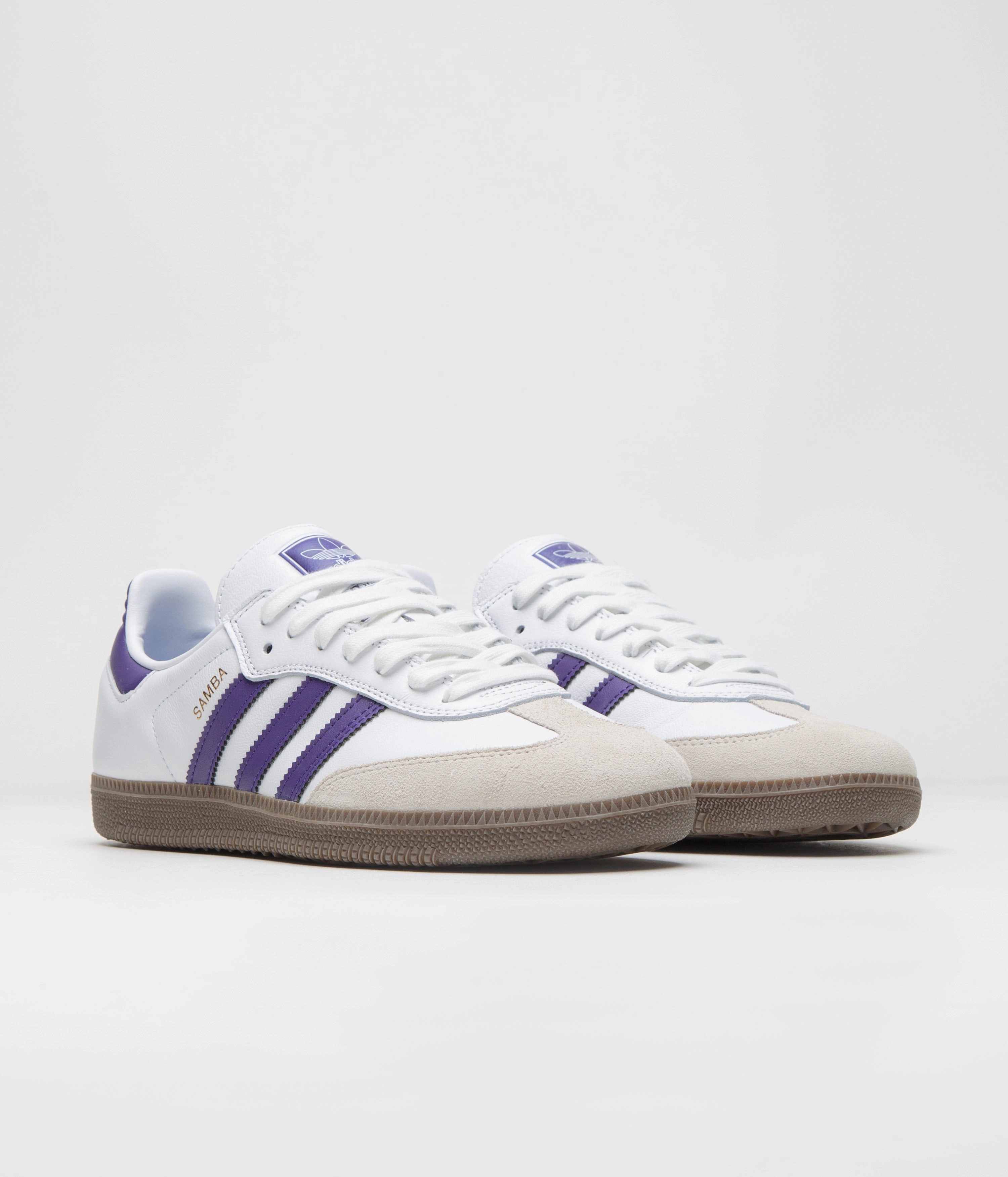 Adidas Samba ADV Shoes - Cloud White / Collegiate Purple / Gold Metallic Adidas Duramo Sl Running Shoes