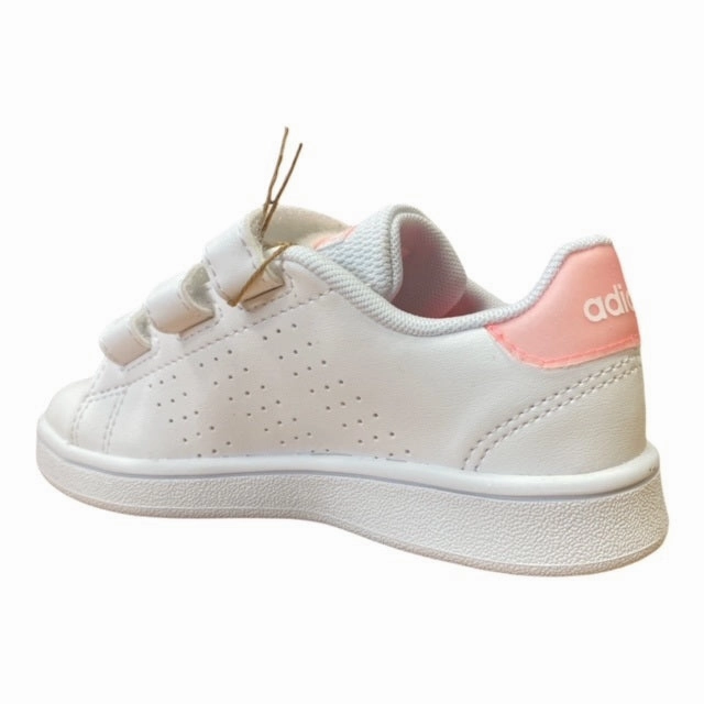 Preschool Sneakers Adidas sneakers bassa da bambina con strappo Advantage C GW0453 white-light pink
