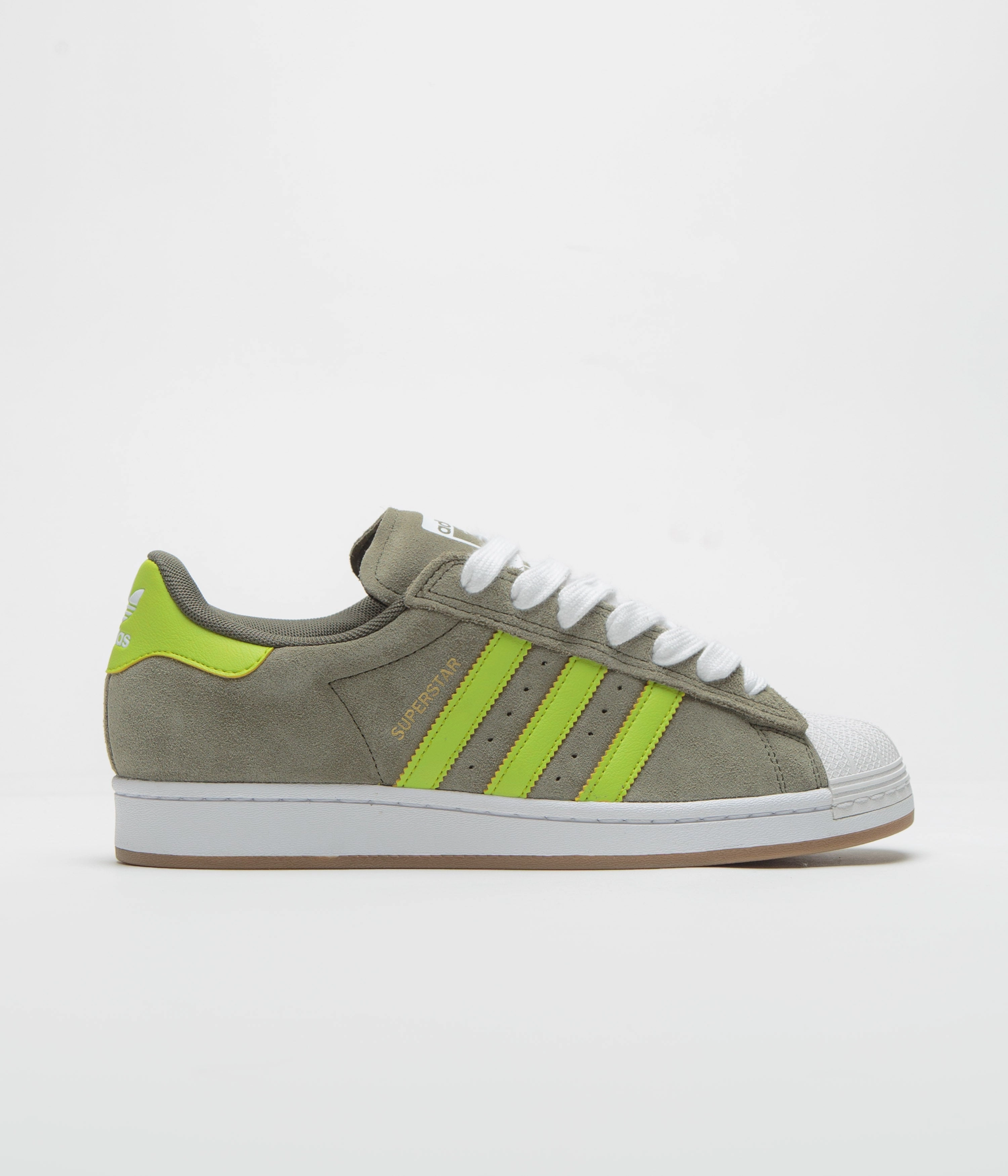 Adidas Superstar ADV Shoes - Olive Strata / Semi Solar Yellow / Gold Metallic Adidas Ag Soccer Shoes