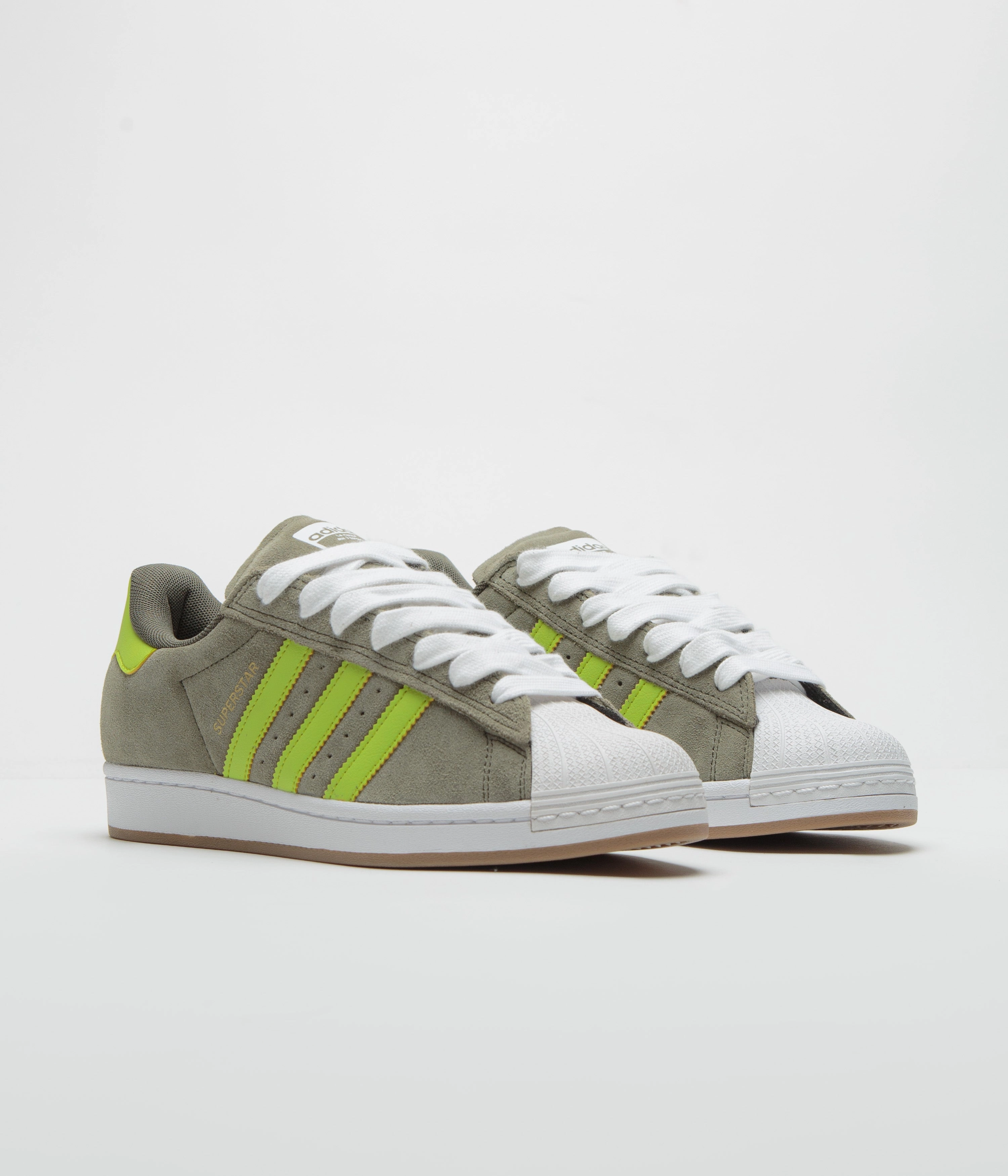 Adidas Superstar ADV Shoes - Olive Strata / Semi Solar Yellow / Gold Metallic Adidas Asu Shoes