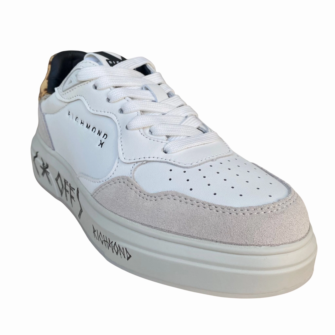 High Heel Wedge Sneakers John Richmond scarpa sneaker da donna 22309/CP C avorio