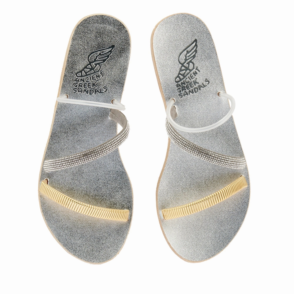 Polytimi Chain/ Strap Silver Keen Slide Sandals