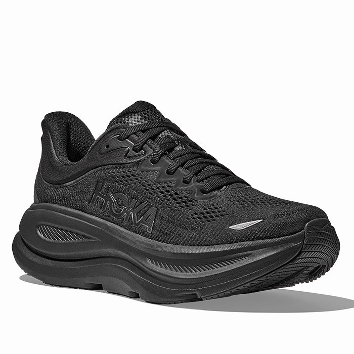 Shoes Harry Styles Womens Hoka Bondi 9 Wide in Black/Black