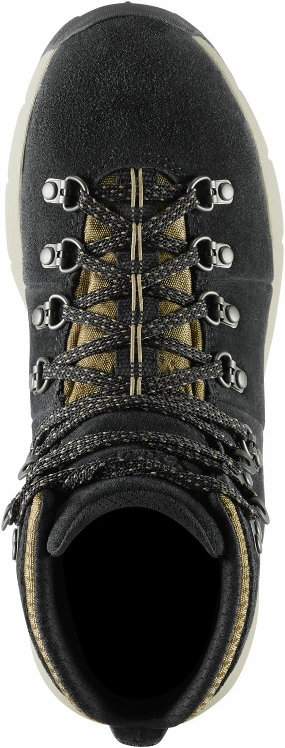 Danner Womens Mountain 600 4.5in Black/Khaki Suede Hiking Boots Hiking Shoes Half Size Bigger