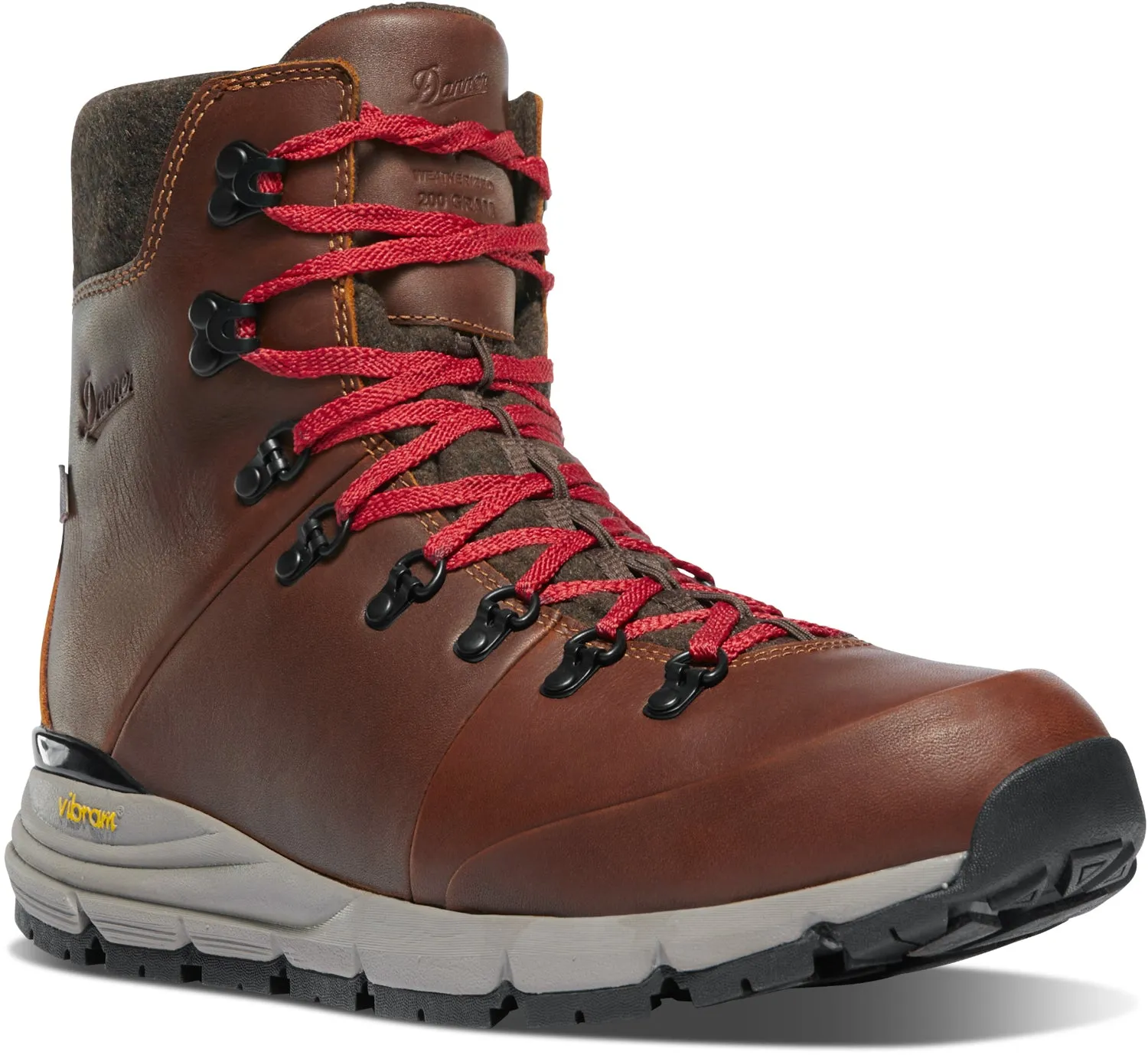 Danner Mens Arctic 600 Side-Zip 7in 200G Roasted Pecan/Fired Brick Hiking Boots Best Hiking Shoes Wide Toe Box