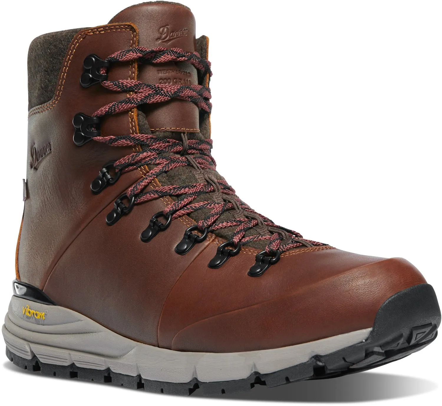Danner Mens Arctic 600 Side-Zip 7in 200G Roasted Pecan/Fired Brick Hiking Boots Hiking Shoes Norway