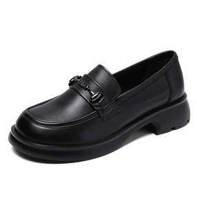 Custom Leather Loafers Women Casual Classic Minimalist Leather Loafers