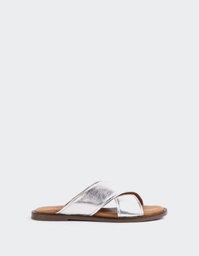 Marigny Silver Metal Best Sandals Arch Support
