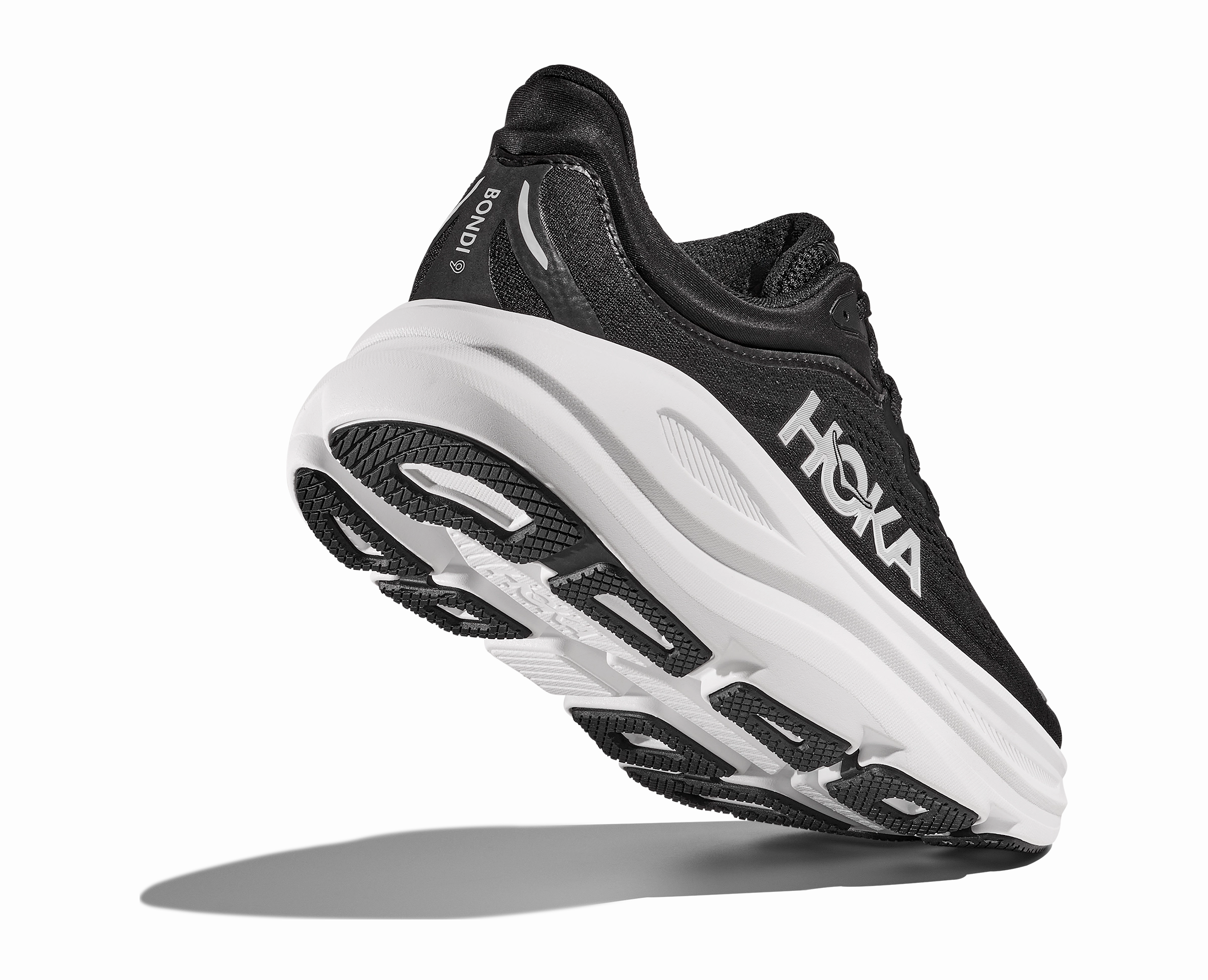 Best Run Shoes HOKA Women's Bondi 9 - BLACK / WHITE