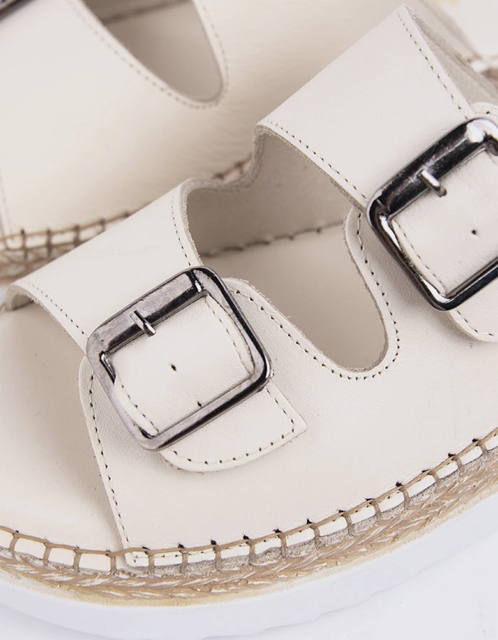 Arandel Sand Leather Heel Sandals