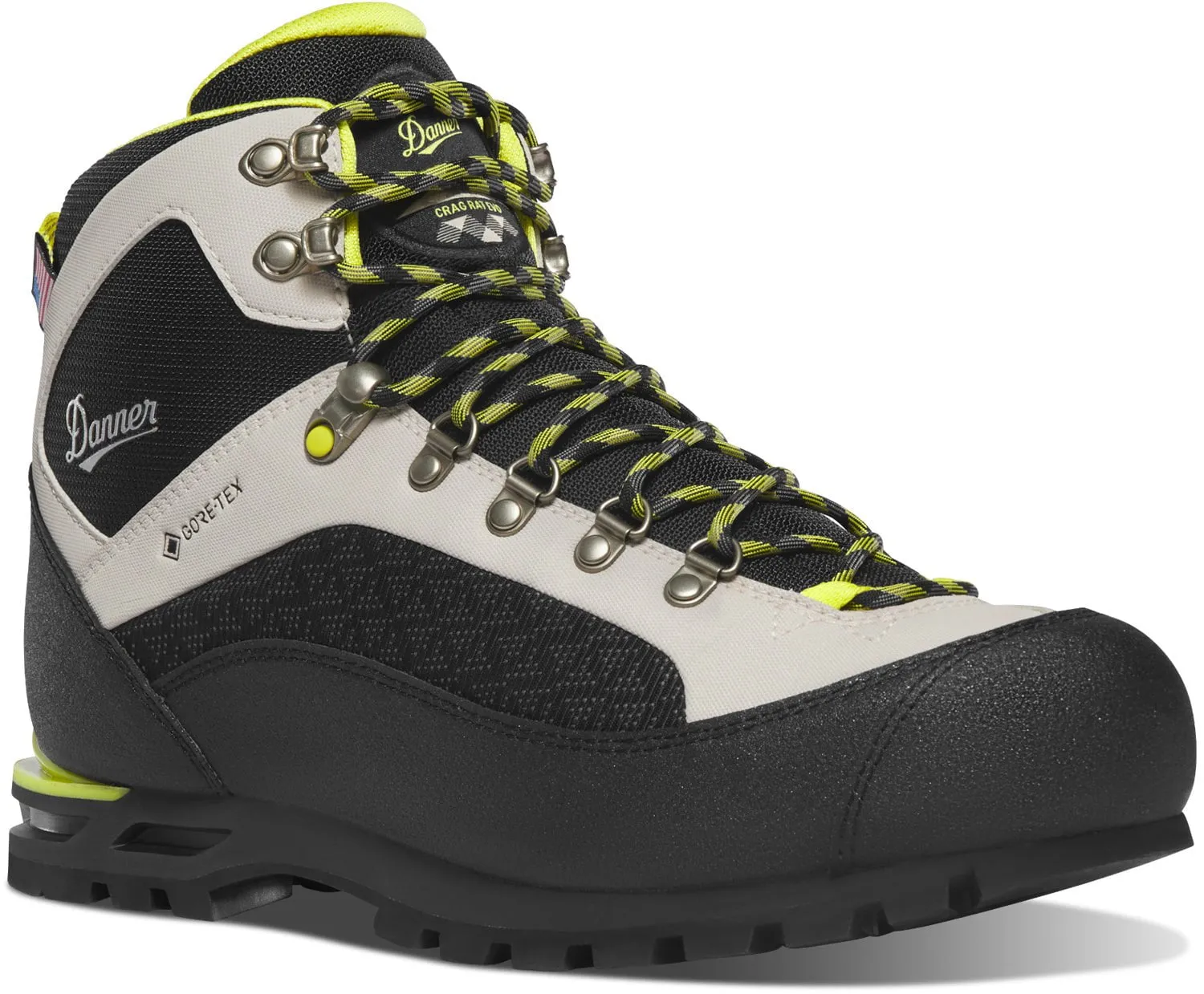 Best Hiking Shoes Waterproof 2025 Danner Mens Crag Rat EVO Ice/Yellow Faux Leather Hiking Boots