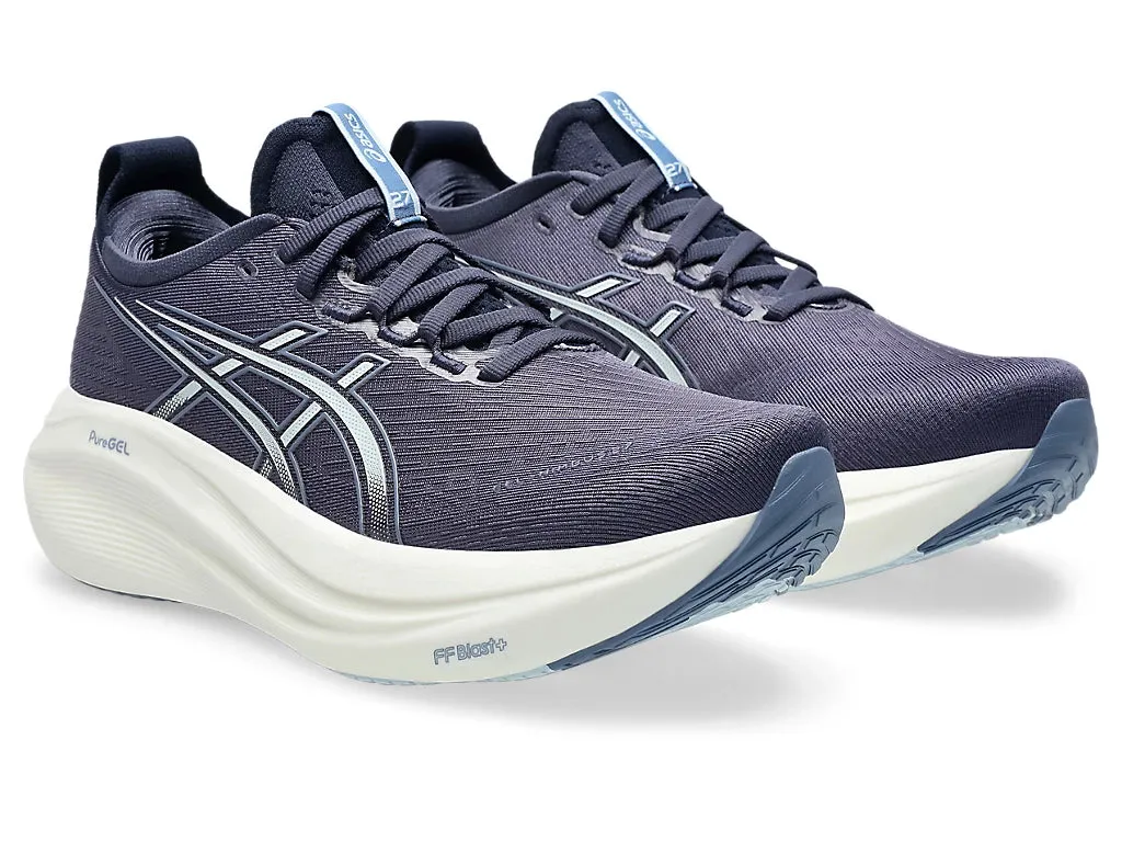 Running Air Shoes ASICS Nimbus 27 (Indigo Fog/Cool Grey) - Women's