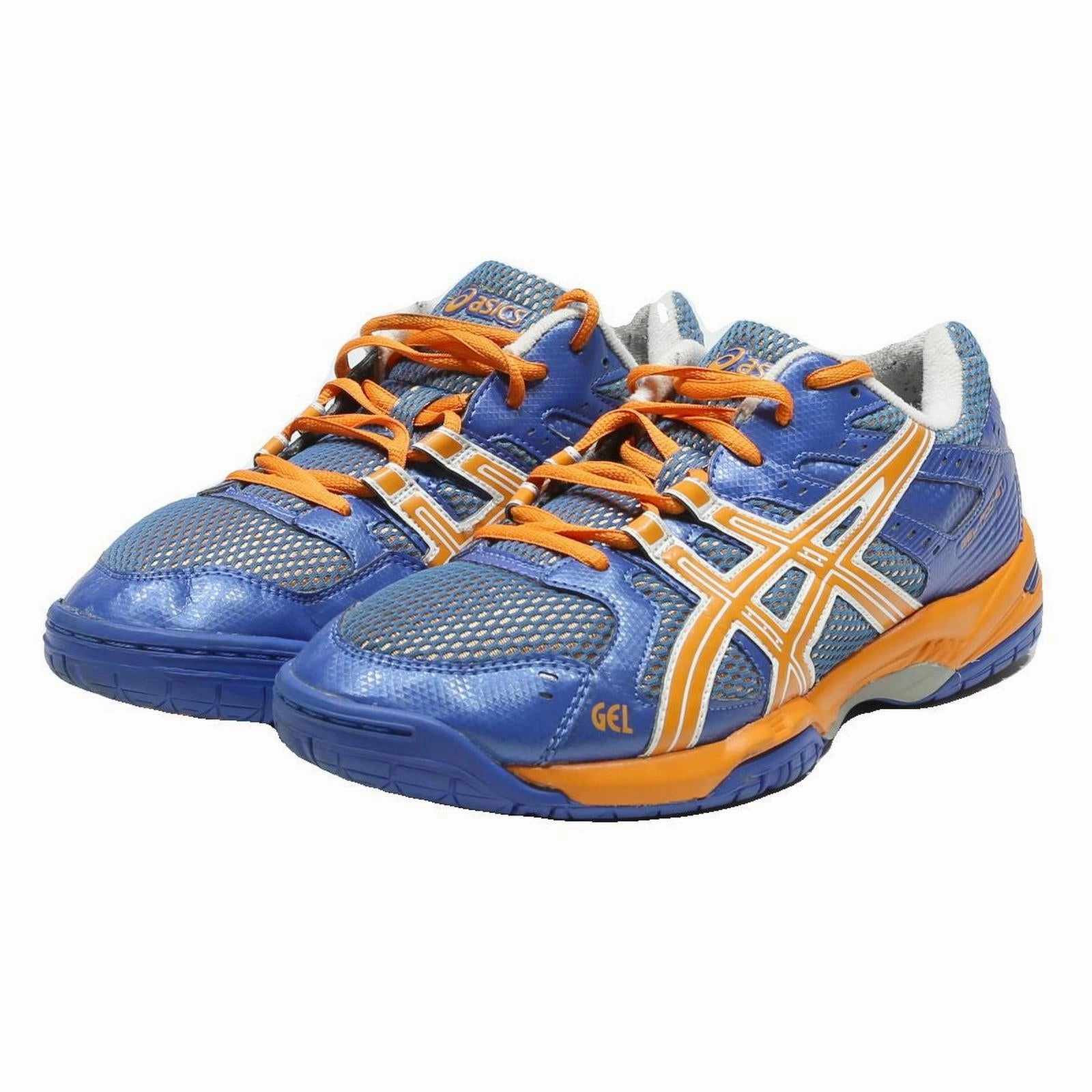 Asics Gel Kayano 18 Running Shoe ASICS Gel Rocket Mens Low Top Trainers Blue & Orange Synthetic UK 9 Sports