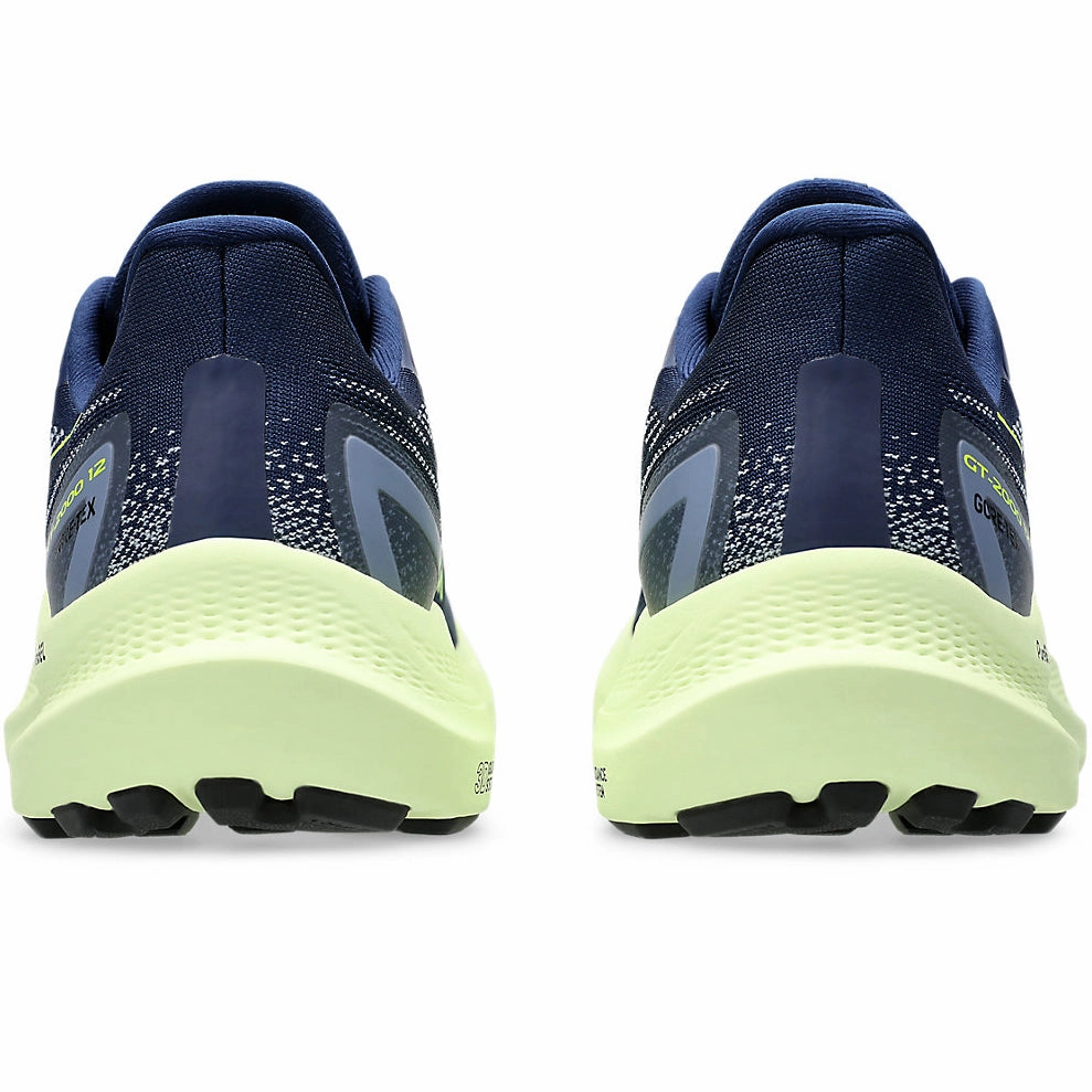 Asics Men's GT-2000 12 GORE-TEX Running Shoes Blue Expanse / Safety Yellow Squash Shoes Asics Gel