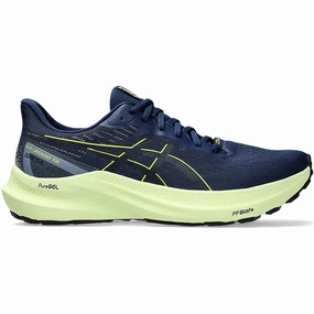 Supination Asics Running Shoes Asics Men's GT-2000 12 GORE-TEX Running Shoes Blue Expanse / Safety Yellow