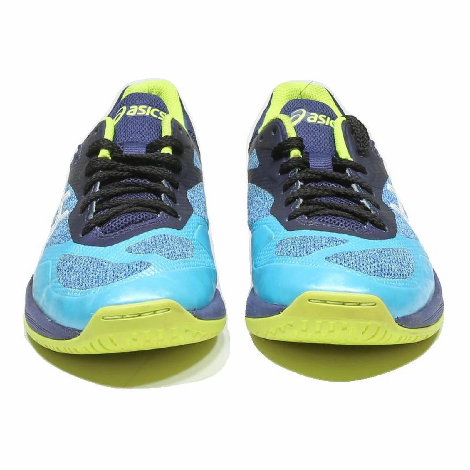 ASICS Netburner Ballistic FF Mens Low Top Trainers Blue & Yellow Synthetic UK Asics Stability Trail Shoes