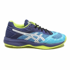 ASICS Netburner Ballistic FF Mens Low Top Trainers Blue & Yellow Synthetic UK Asics Tokyo 2020 Running Shoes