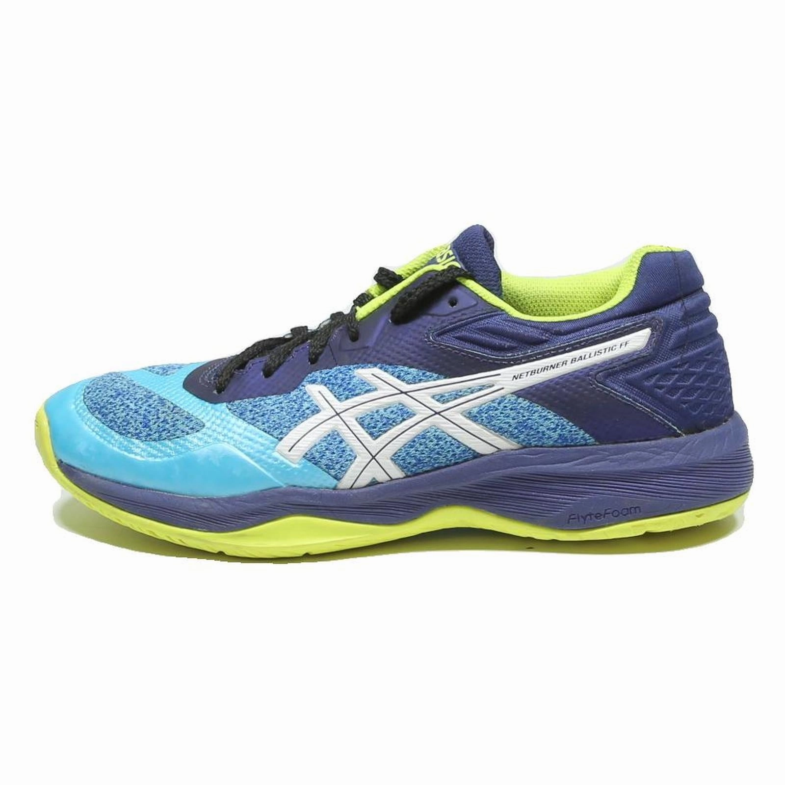 Asics Trail Scout 3 Running Shoe ASICS Netburner Ballistic FF Mens Low Top Trainers Blue & Yellow Synthetic UK