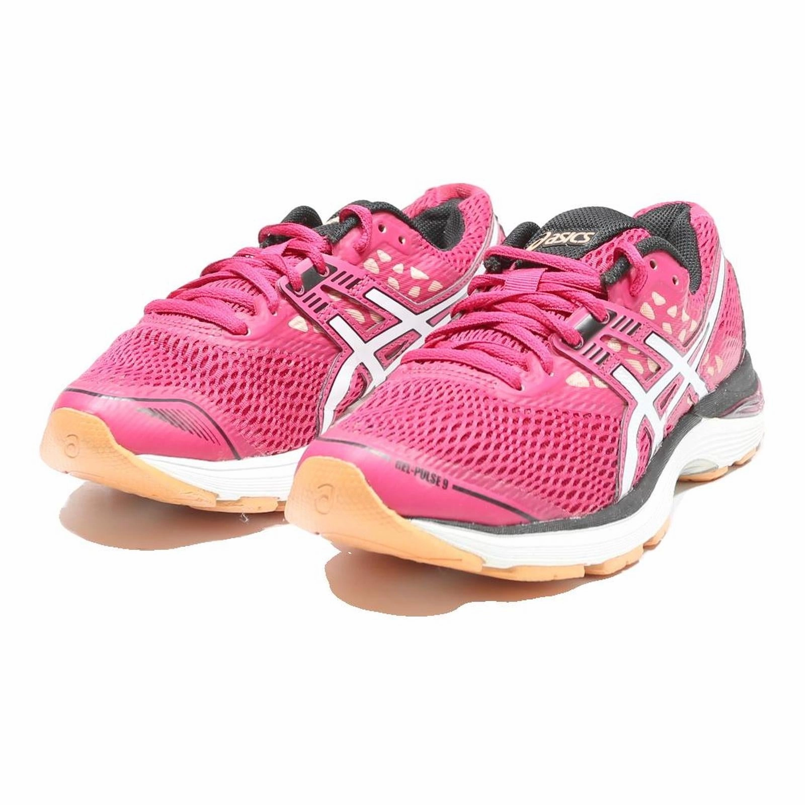 Shoes Of Asics ASICS Womens Pink Low Top Trainers Synthetic UK 5.5 Running Comfort Fit