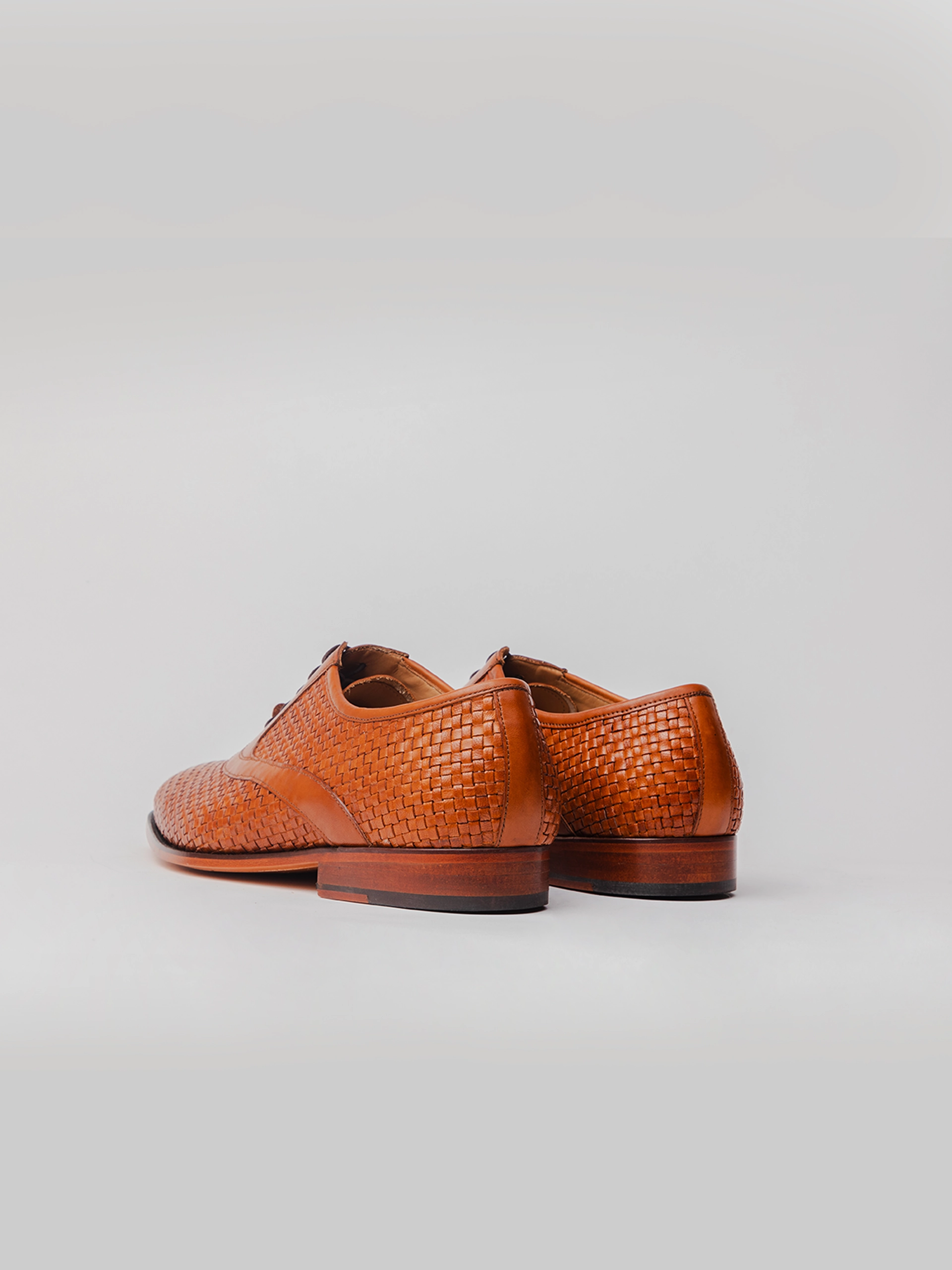 Bennett Woven Oxford - Tan Penny Loafers With Suit