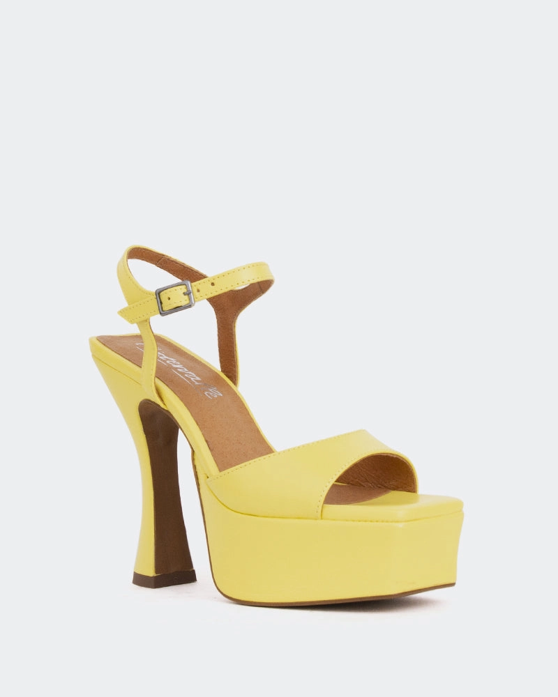 Shein Sandals Betsey Yellow Leather/Cuir Jaune