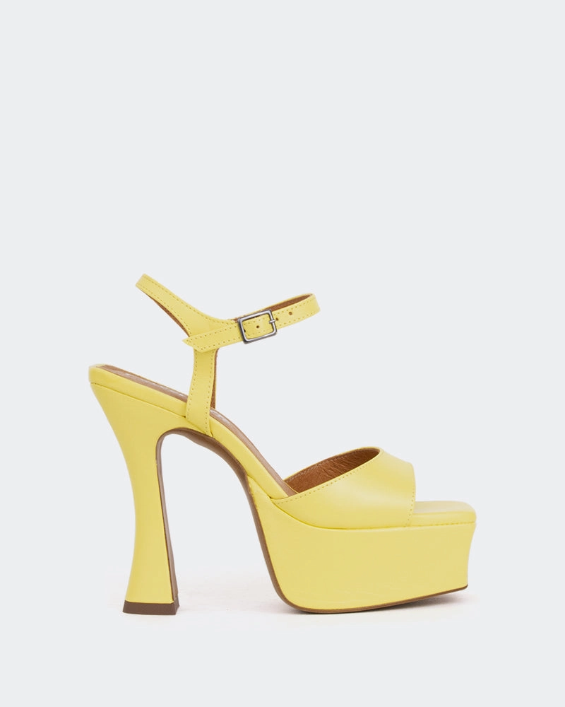 Sandals Gizeh Betsey Yellow Leather/Cuir Jaune