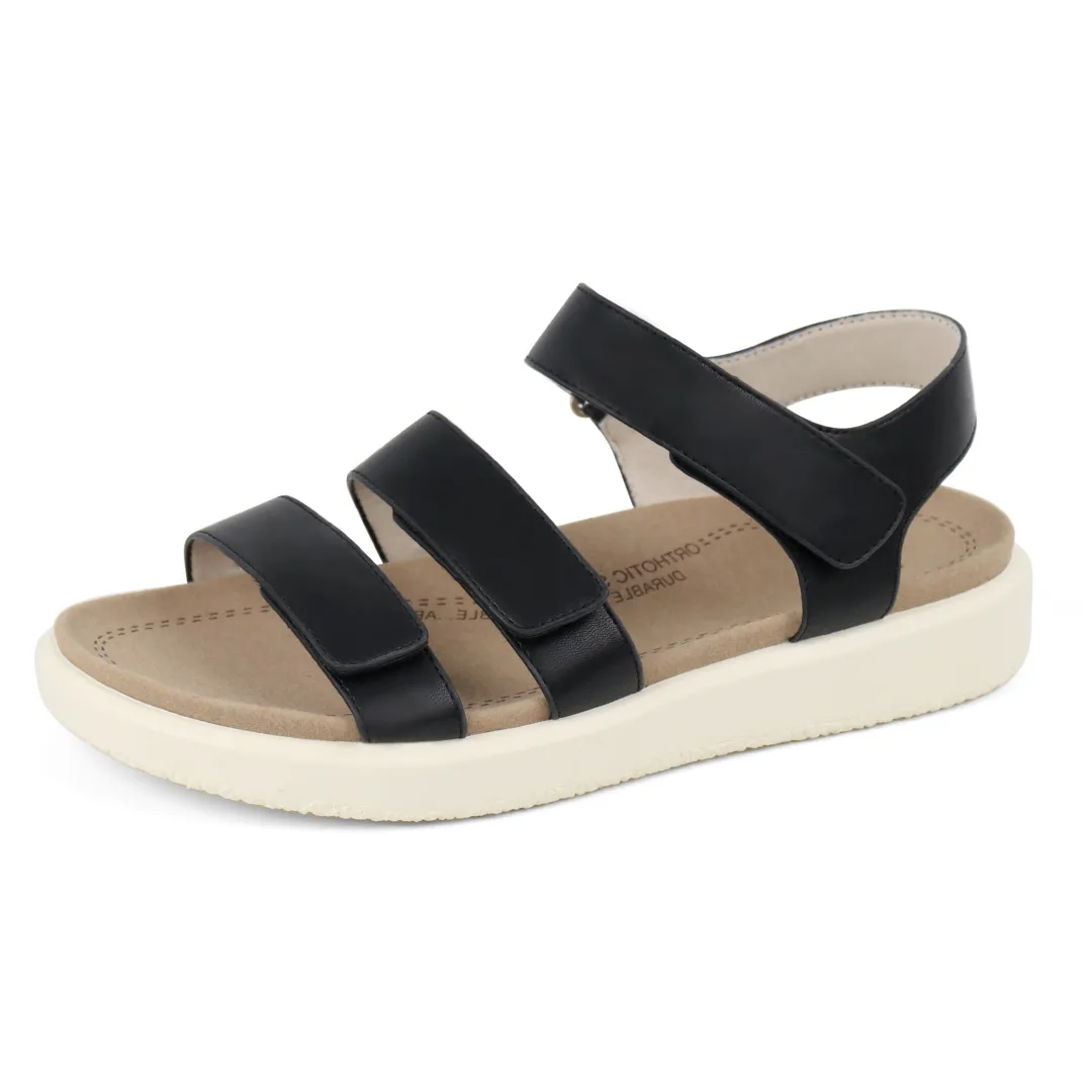 Sandals Exhuma Black Arch Support Sandals-Kitty