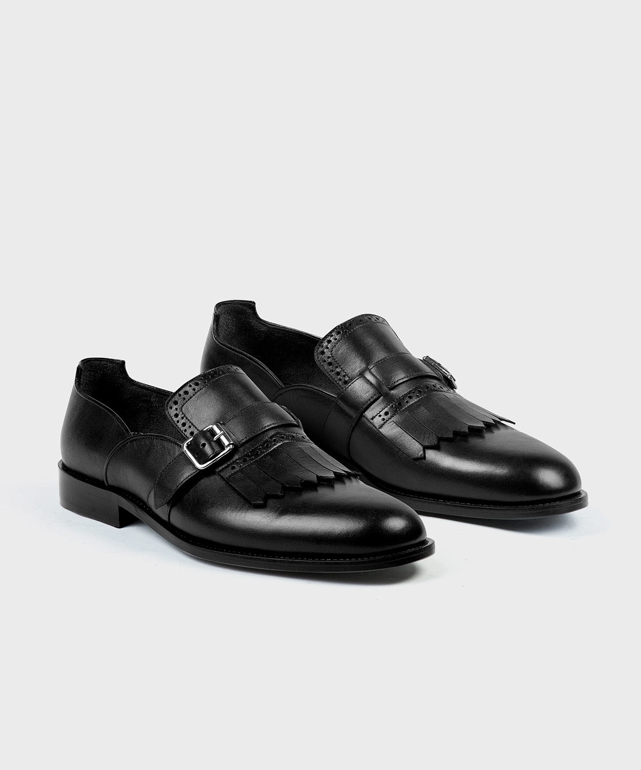 Black Monk Shoes Funky Loafers