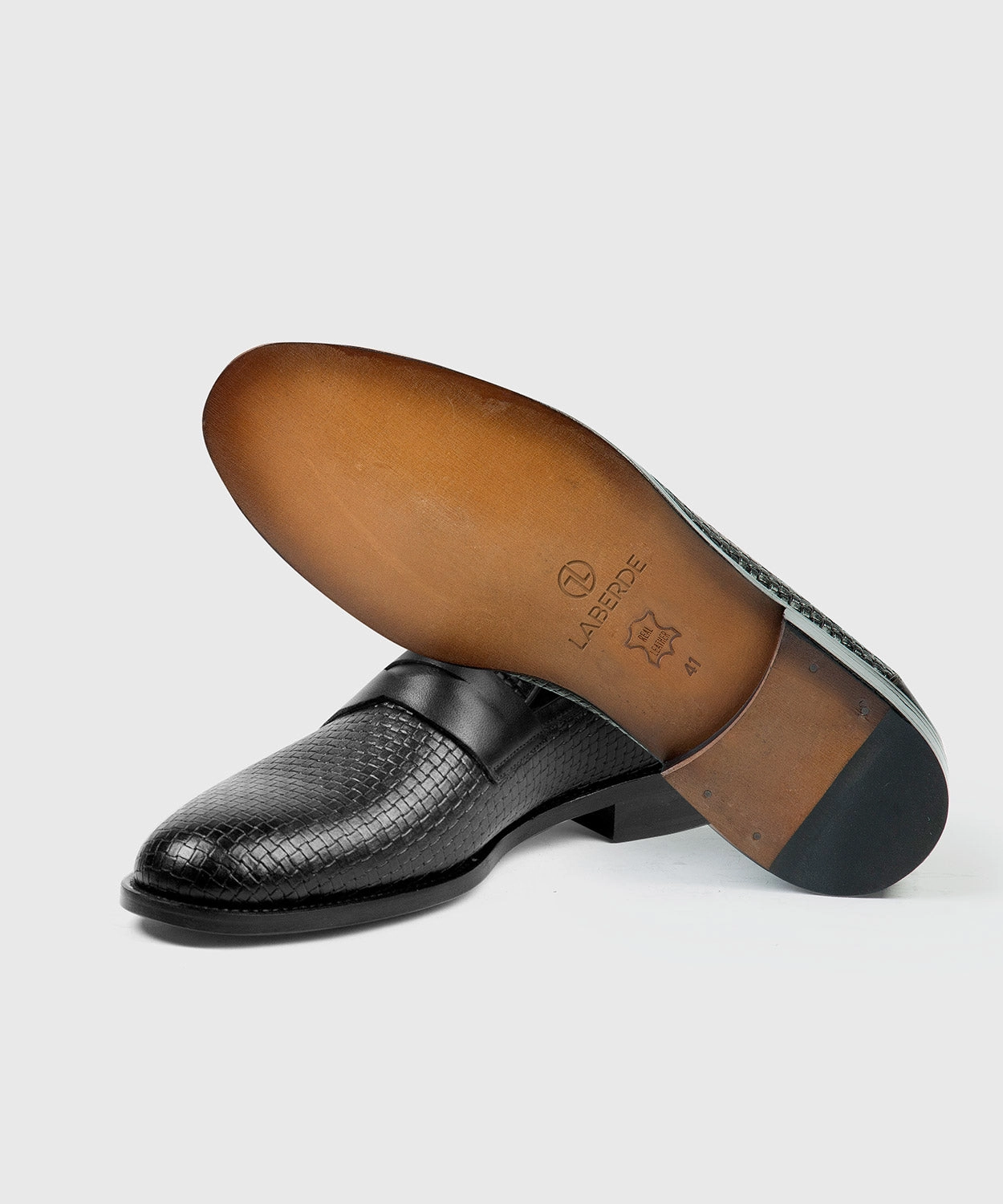 Tuxedo And Loafers Black Woven Shoes