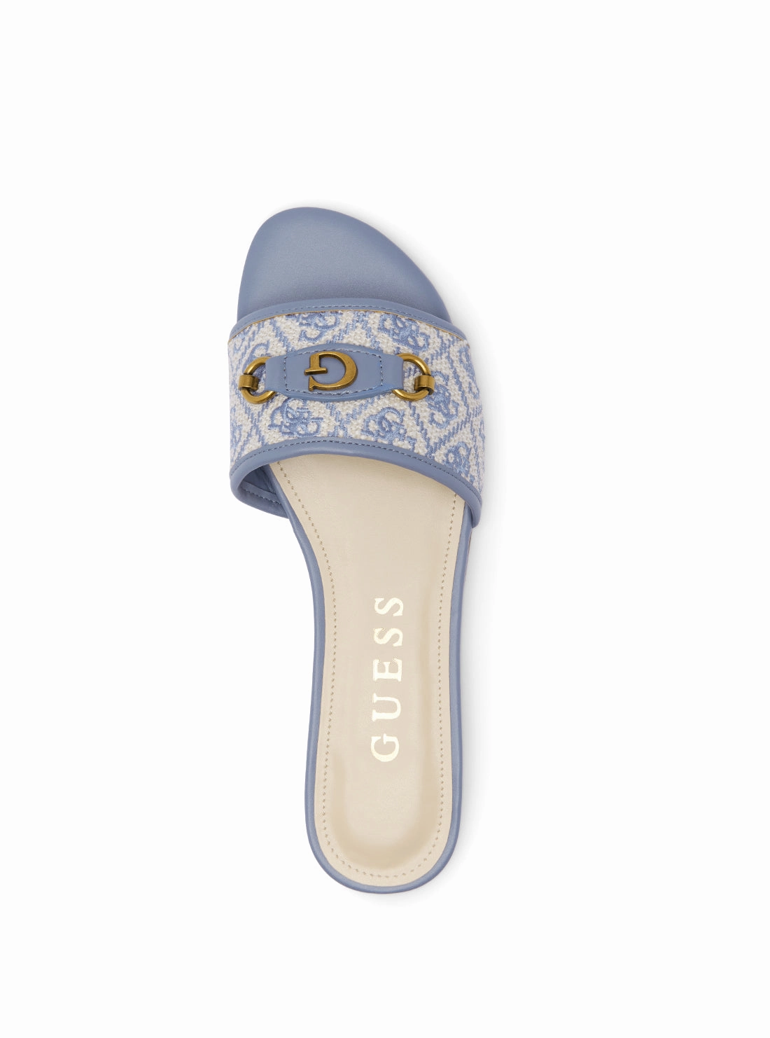 Quince Sandals Blue Logo Hammi Slide Sandals