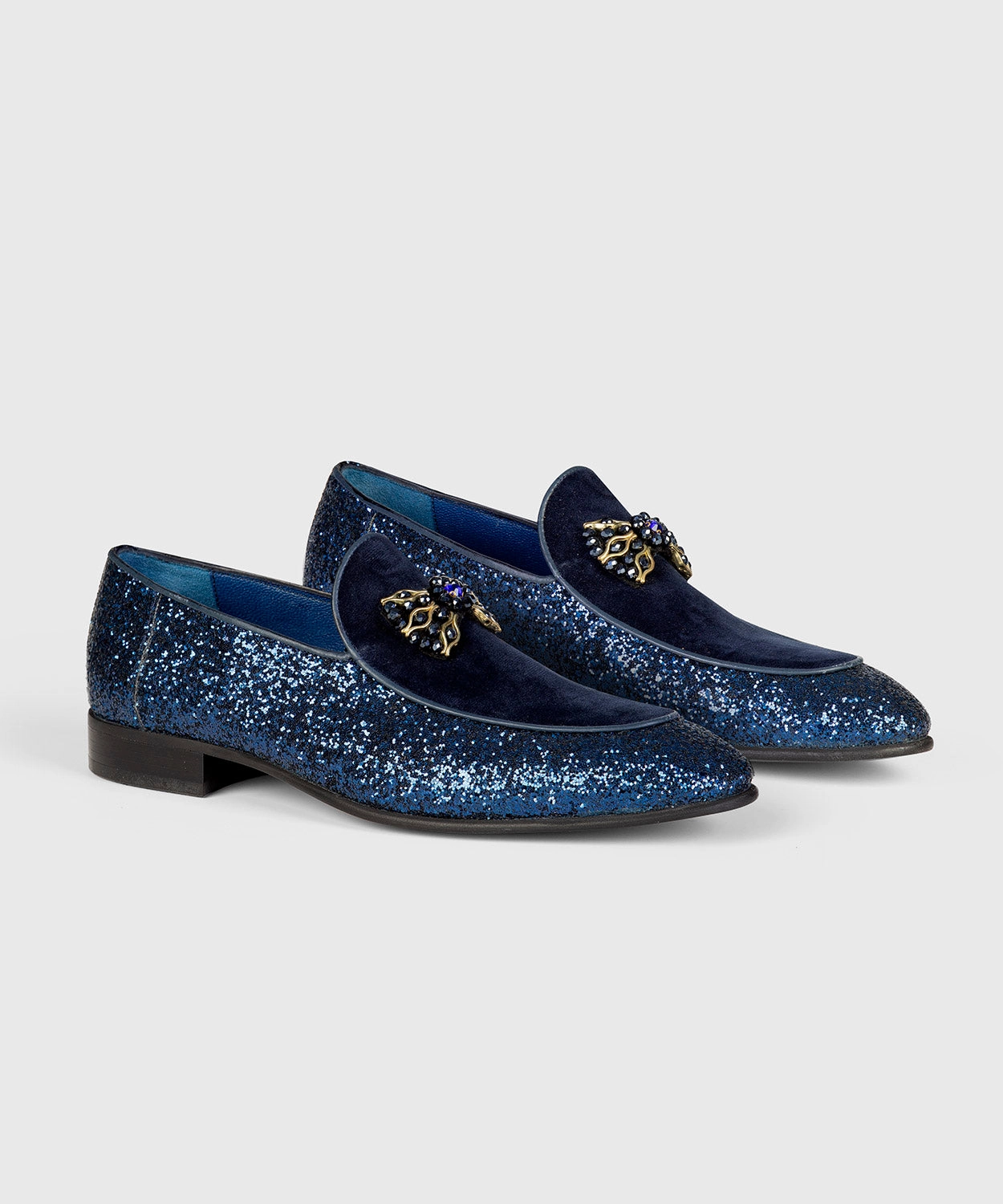 Gucci Tassel Loafers Blue Suede Loafers
