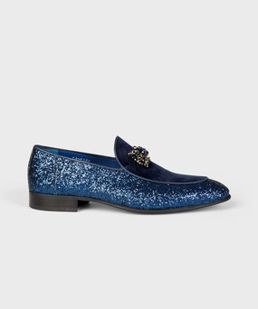 1906l Loafers Blue Suede Loafers