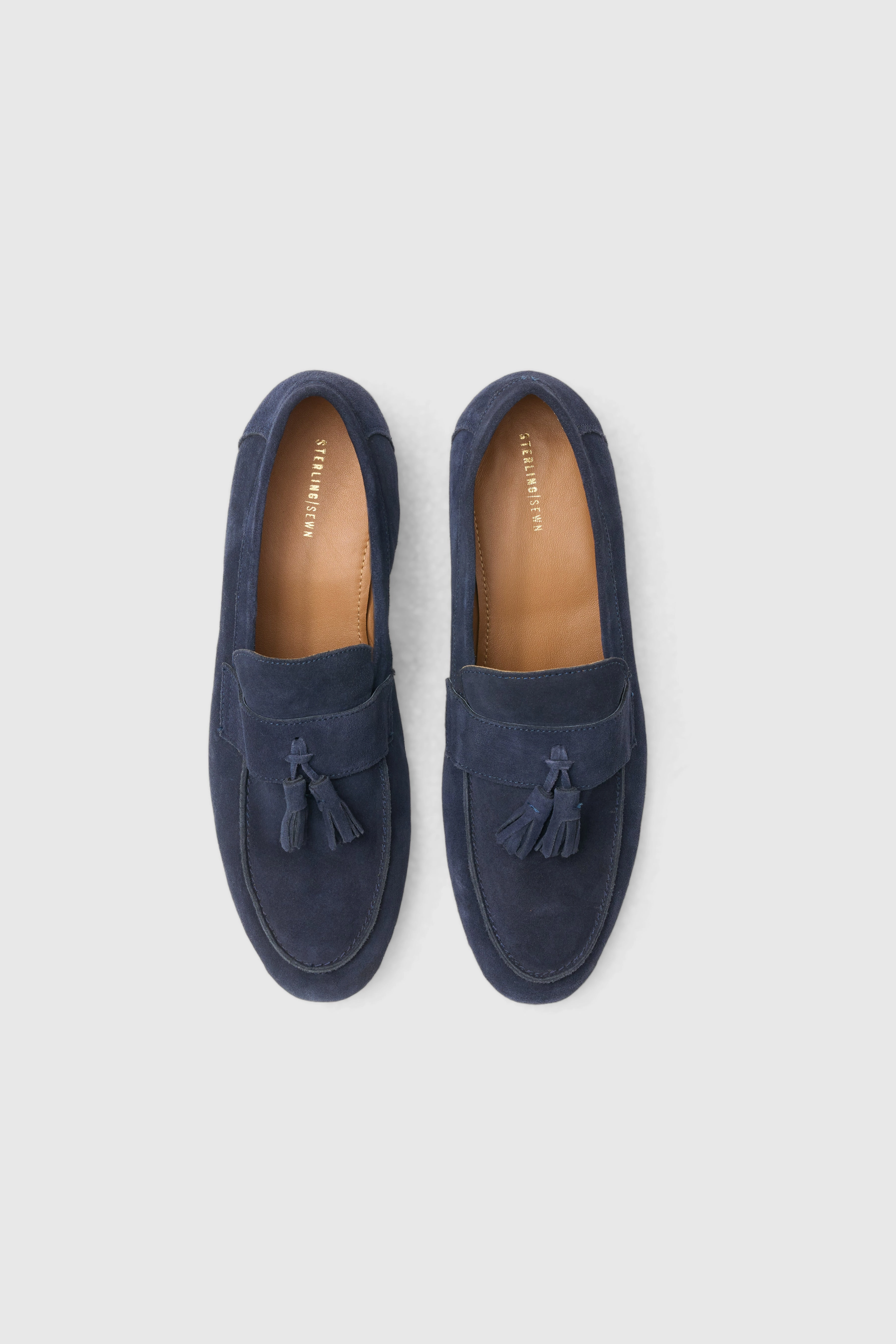 Blue Suede Tassle Loafer Polo Loafers