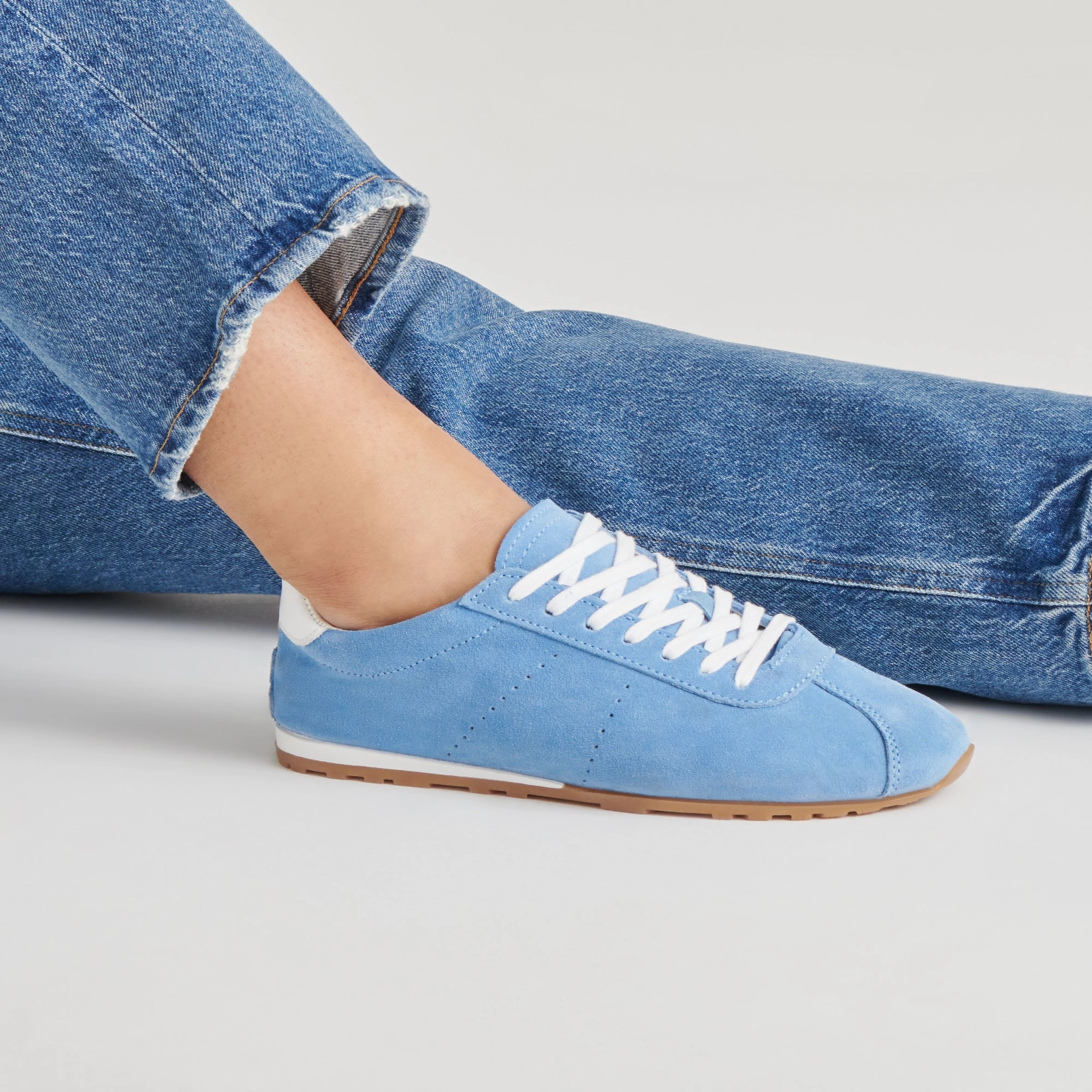 SERINA SNEAKERS BLUE SUEDE Wedge Sneakers Shoes