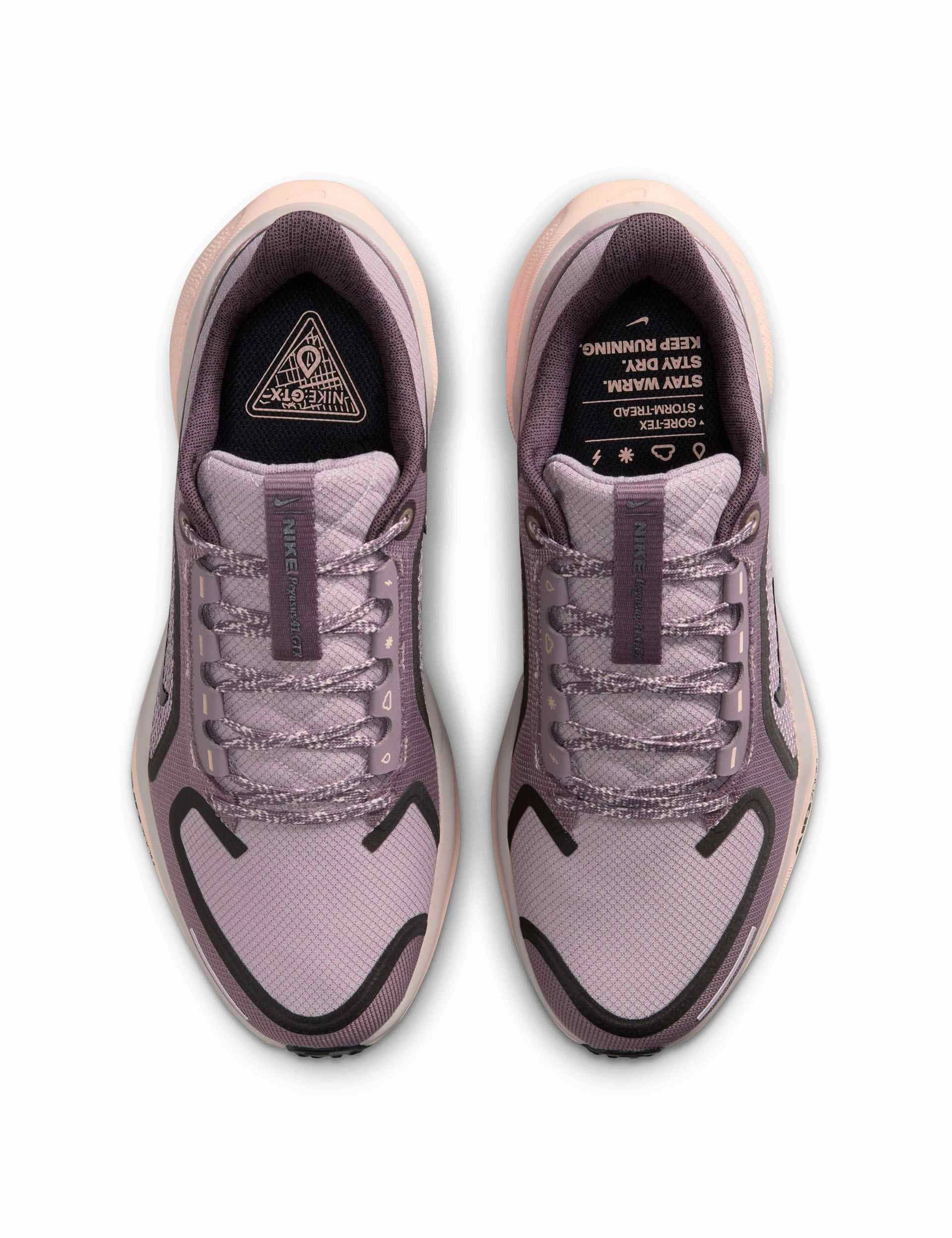 Nike Carbon Plate Running Shoes Pegasus 41 Gore-Tex Shoes - Platinum Violet/Black/Crimson Tint