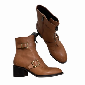 Boots Ankle Heels By Donald Pliner In Tan, Size:9.5 