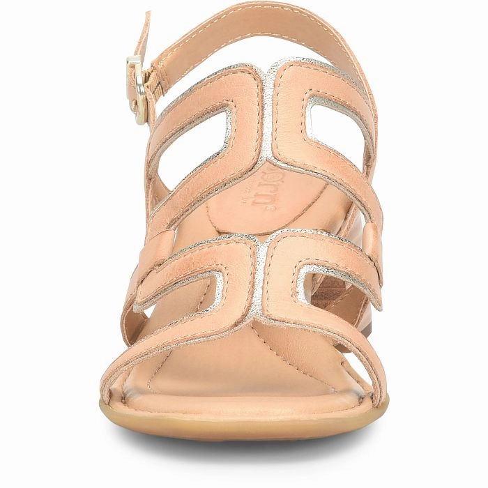 Thong Kitten Heel Sandals Born Women's Sofia Heeled Sandal - Natural/Pana Cotta