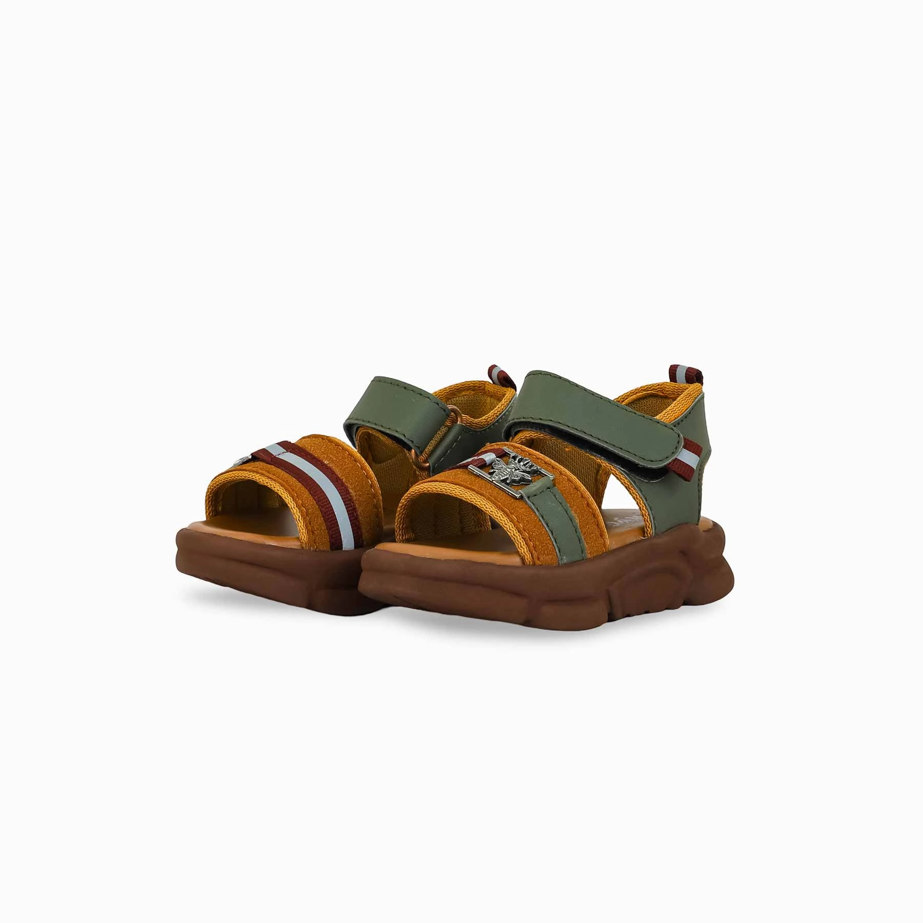 Strapped Sandals Boys Brown Formal Sandal KD4782