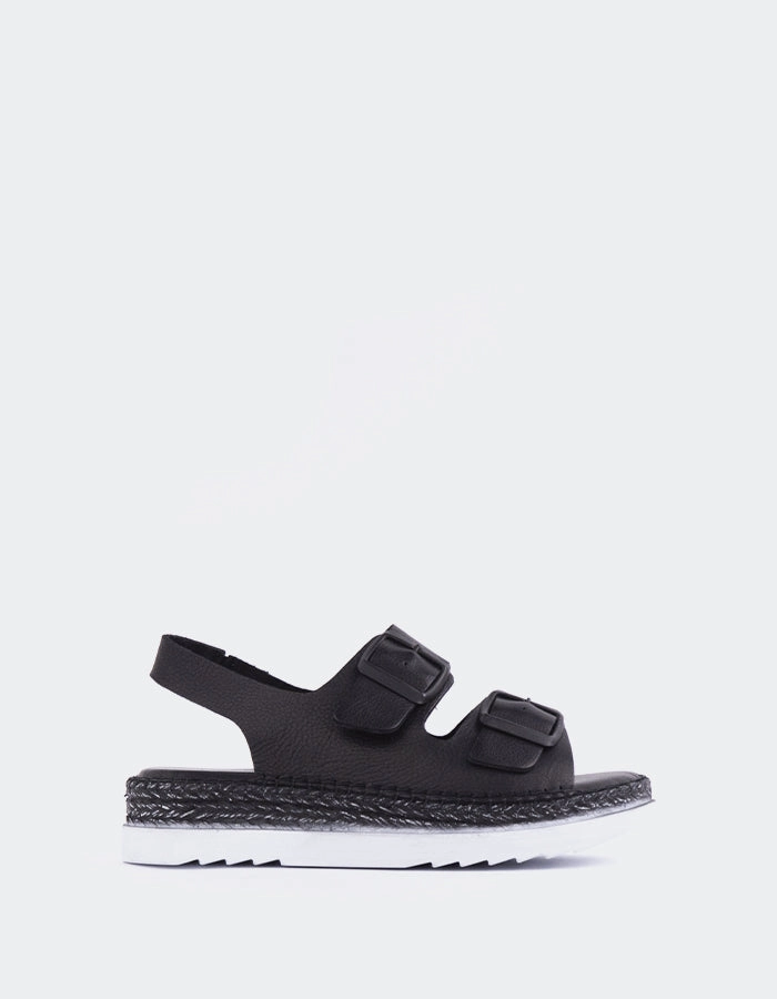 Grafton Black Leather Walling Sandals