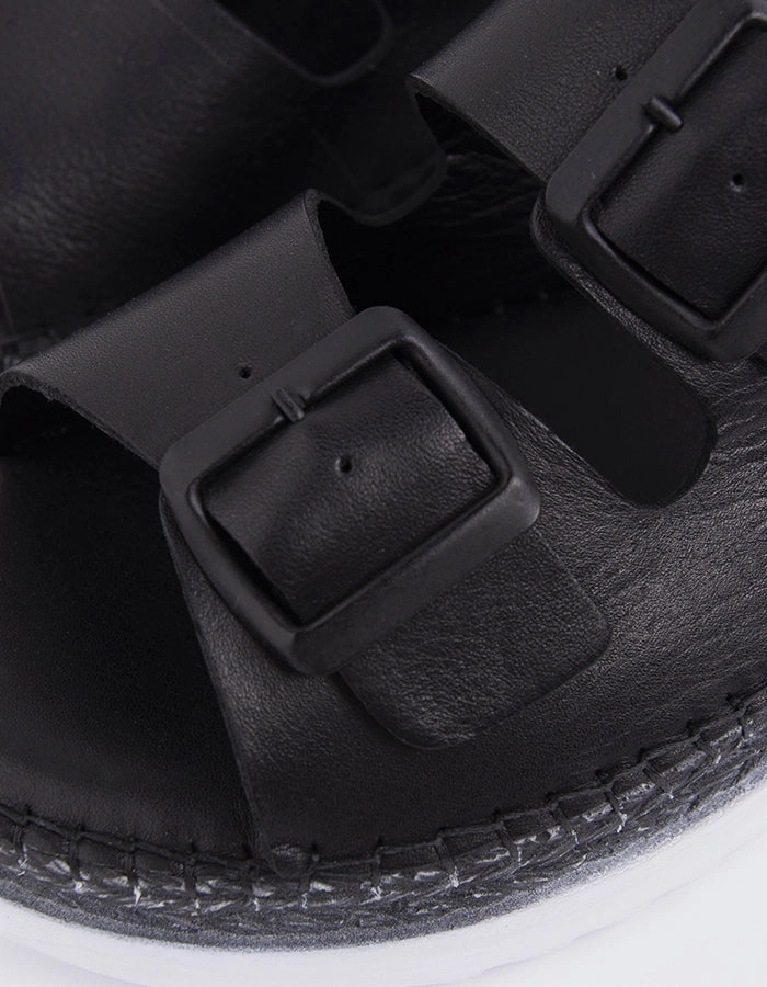 Grafton Black Leather Sandals Jamaica All Inclusive Resorts