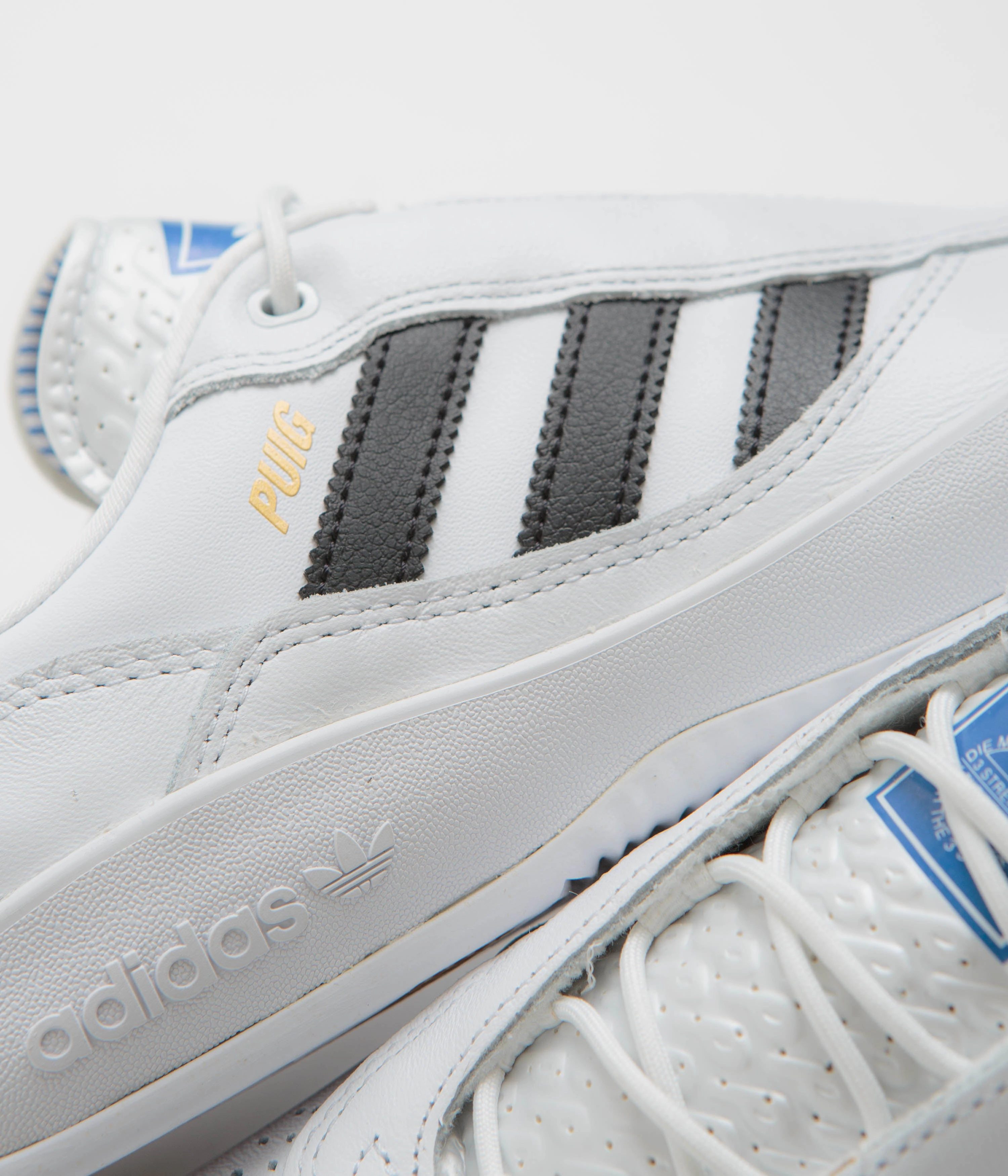 Adipure Adidas Golf Shoes Adidas Puig Shoes - FTWR White / Core Black / Bluebird