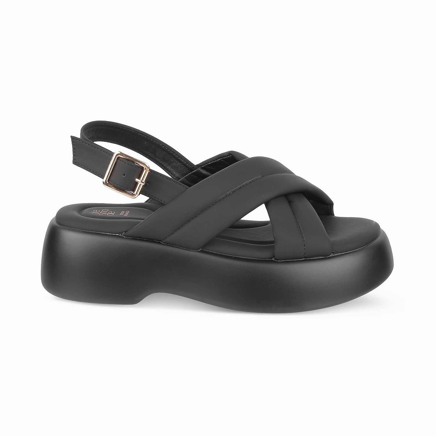 Bahamas Resorts Sandals Tresmode Lonir Black Women's Dress Wedge Sandals