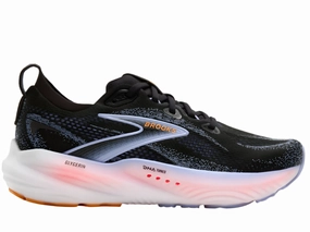 Brooks Glycerin 22 Ladies Running Shoe (Black/Blue Heron/Orange) Good Running Shoes For Knees