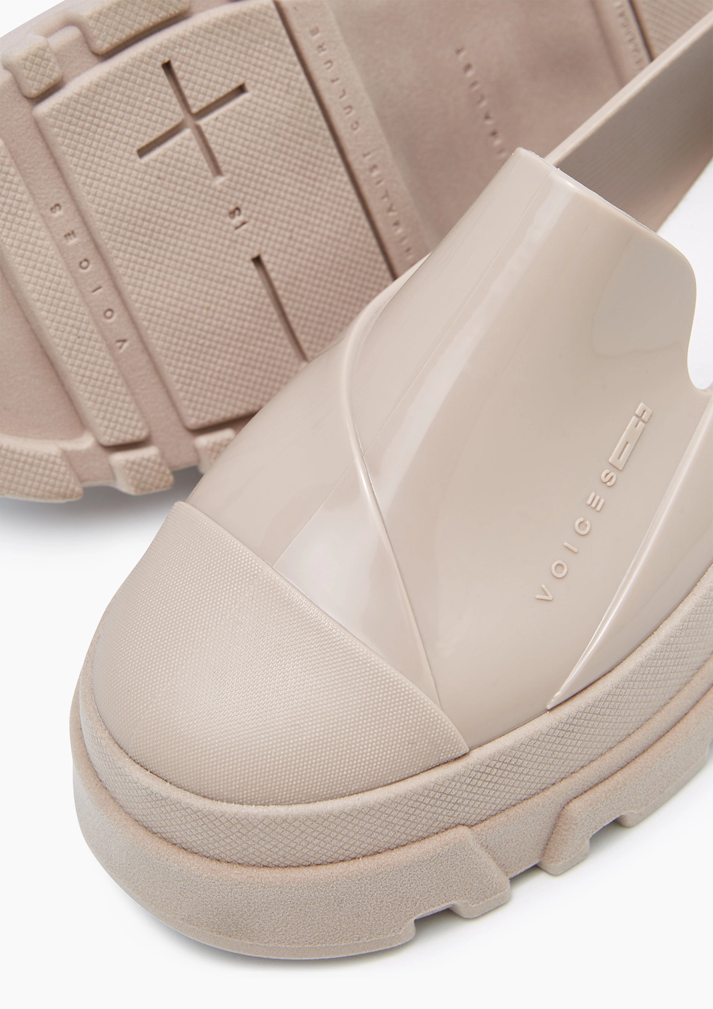 Genuine Leather Loafers Bush Platform Loafers Beige